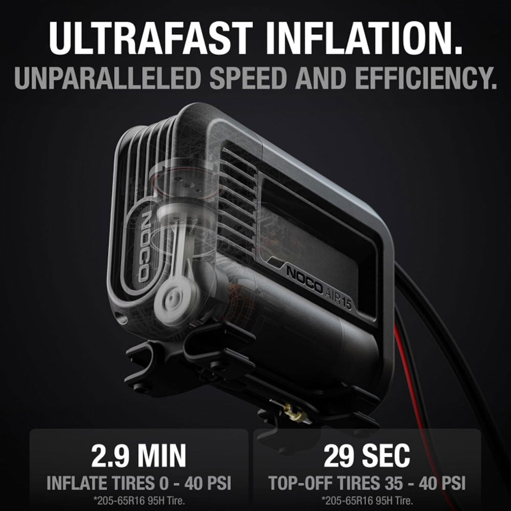 NOCO AIR15 UltraFast 15A Tire Inflator 12V Portable Air Compressor Pump