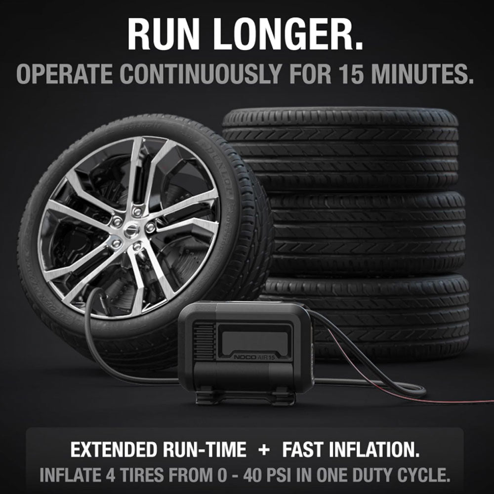 NOCO AIR15 UltraFast 15A Tire Inflator 12V Portable Air Compressor Pump