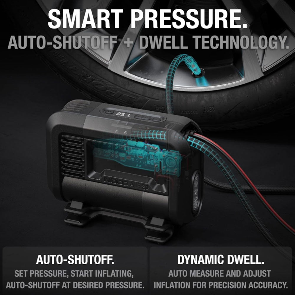 NNOCO AIR20 UltraFast 20A Tire Inflator 12V Portable Air Compressor Pump