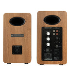 AirPulse A80 Active Bookshelf Bluetooth HiRes Audio Speakers Walnut