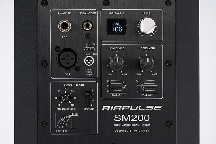 Airpulse SM200 Active Precision Monitor Loudspeaker Black - Pair