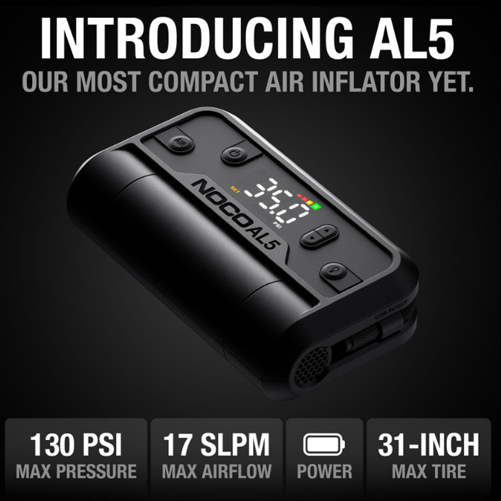 NOCO AL5 Portable Lithium Air Compressor 5A 17LPM