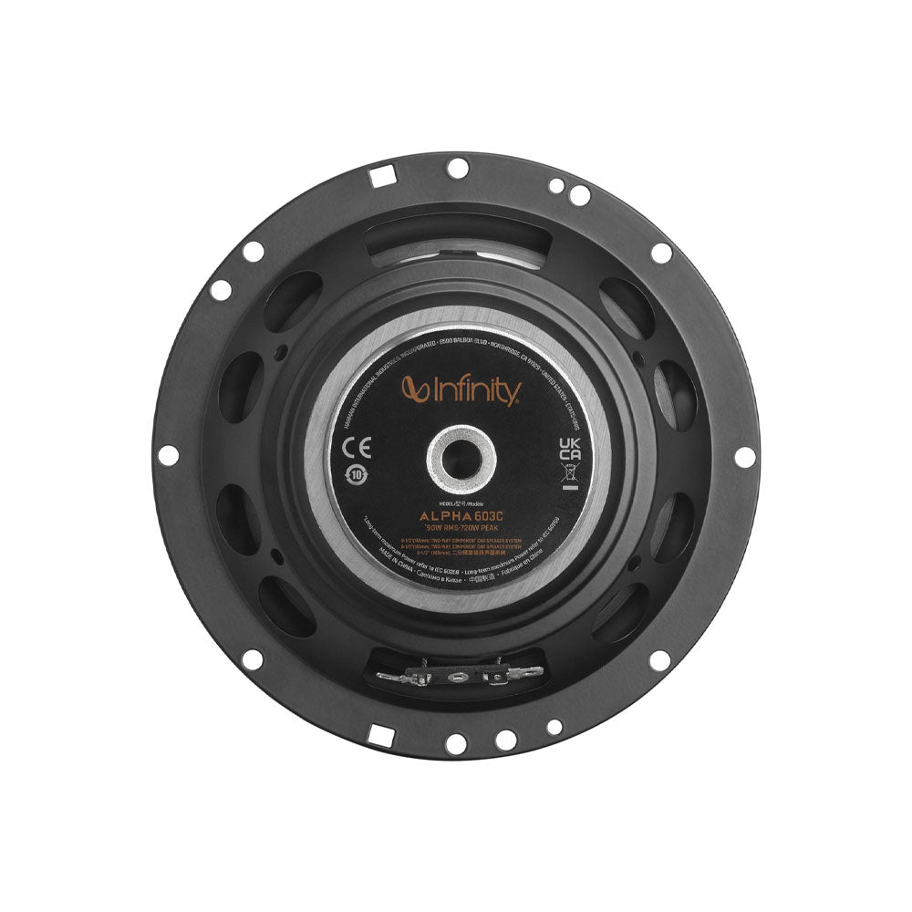 Infinity Alpha 603C 2-way 720W Peak (90W RMS) Component Speaker System with grilles