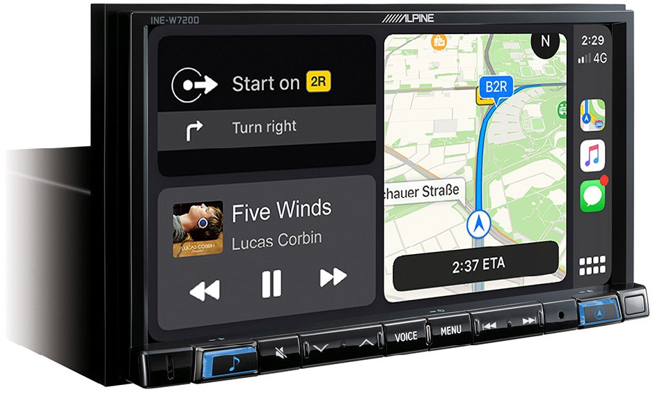 Alpine INE-W720D 7” Touch Screen Navigation with TomTom maps, Apple CarPlay Android Auto HDMI DAB+