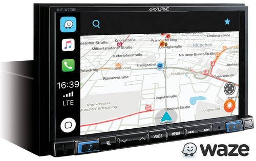 Alpine INE‐W720DC 7” Navigation with TomTom maps, Apple CarPlay Android Auto