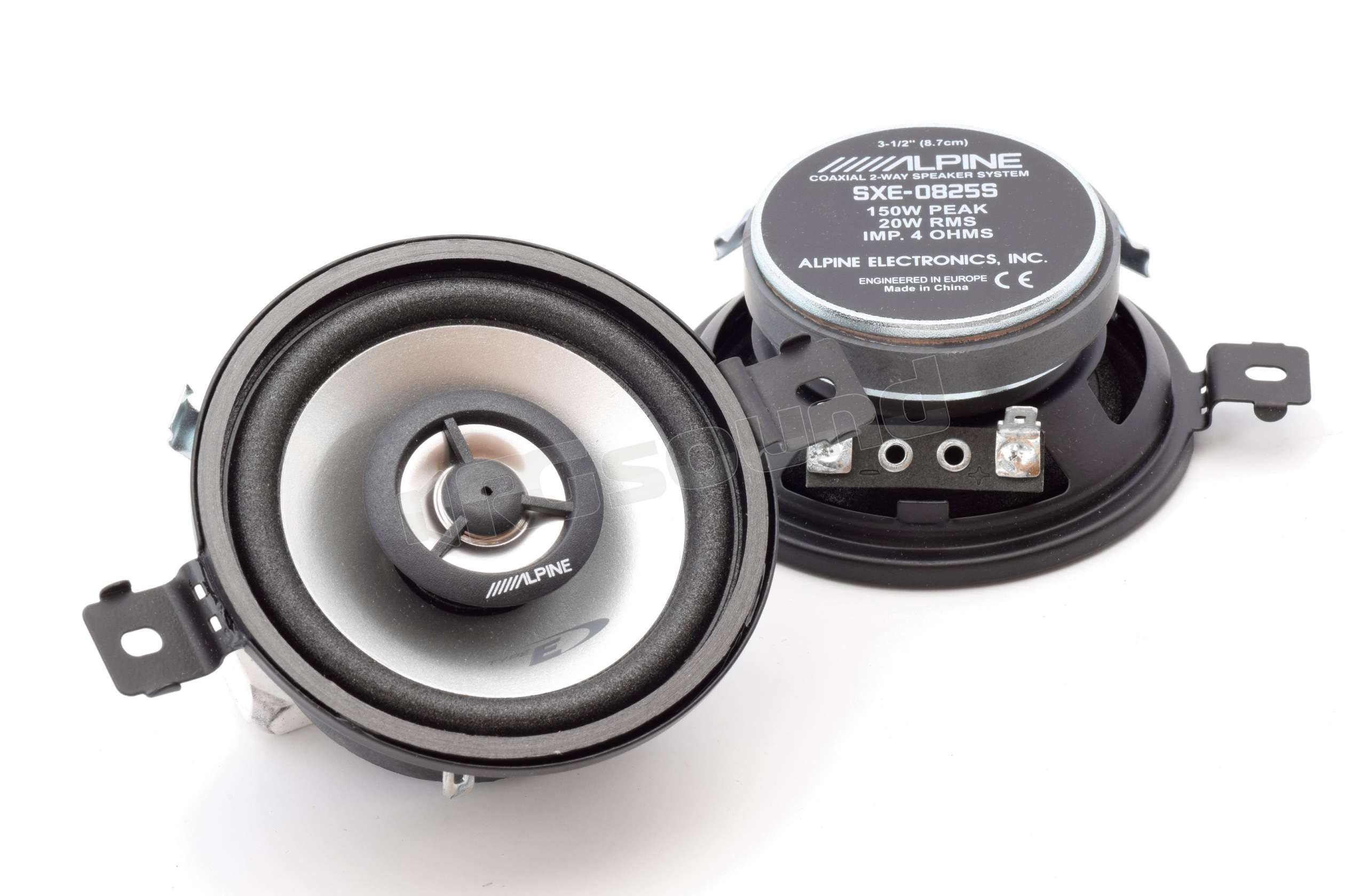 VW Golf MK2 (1983–1992) Alpine SXE-0825S 3-1/2 inch (8.6cm) Front Dash Coaxial 2-Way Speaker Upgrade Kit