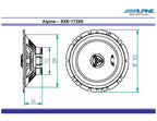 Alpine SXE-1725S 16.5cm 220W 2-way Coaxial Custom Car Speakers
