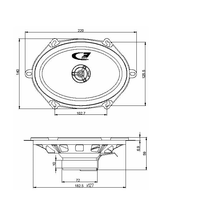 Alpine SXE-5725S 5"X7" 200W 2-way Car Speakers