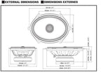 Alpine S2-S68 6"x8" S-Series 2-way 230W Peak (75W RMS) Coaxial Speakers