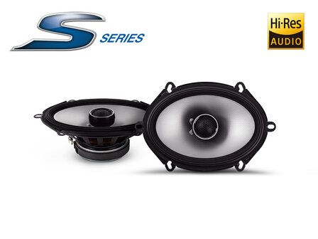 Alpine S2-S68 6"x8" S-Series 2-way 230W Peak (75W RMS) Coaxial Speakers