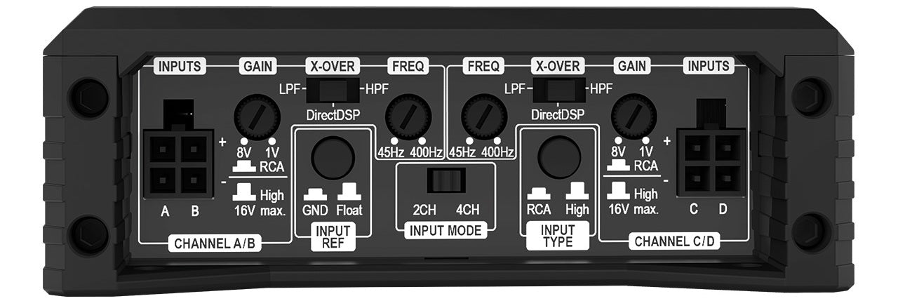 Helix Amplify 204 X-Over 4 Channel Bridgeable Stereo Amplifier with Crossover and DSP Input