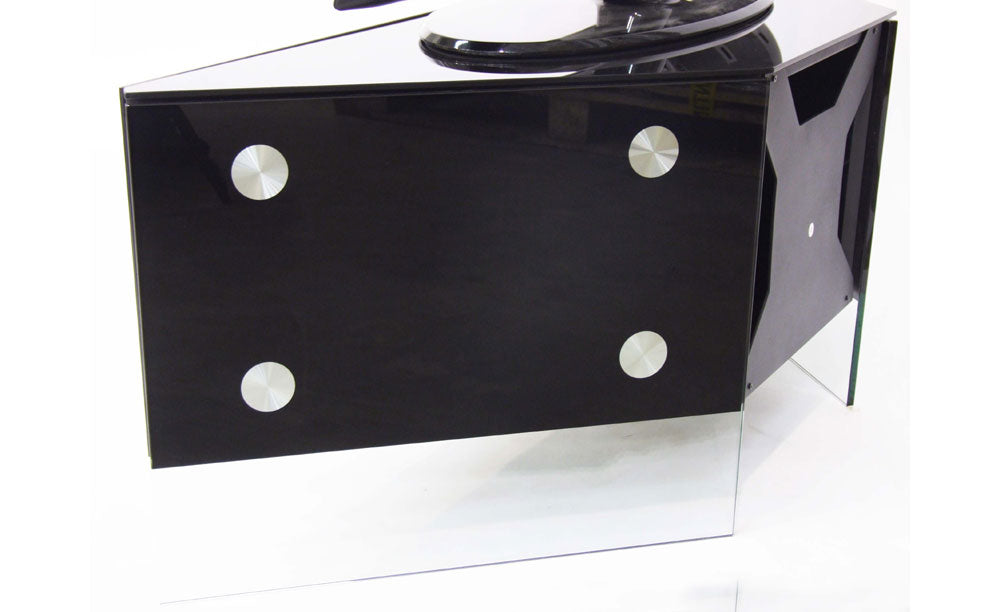 MDA Designs Antares High Gloss Black Cantilever TV Stand Cabinet