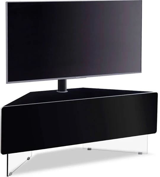 MDA Designs Antares High Gloss Black Cantilever TV Stand Cabinet