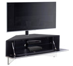 MDA Designs Antares High Gloss Black Cantilever TV Stand Cabinet