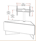 MDA Designs Antares High Gloss White Cantilever TV Cabinet