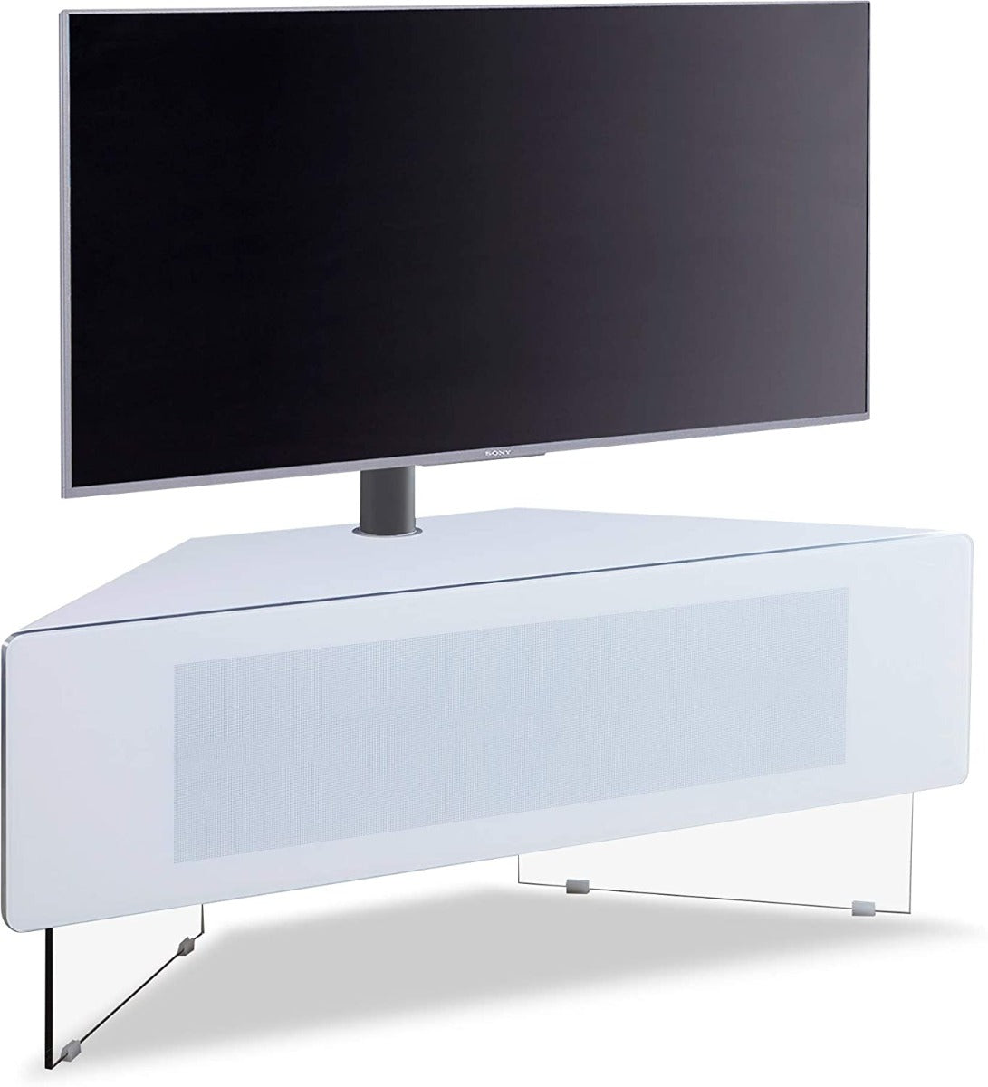MDA Designs Antares High Gloss White Cantilever TV Cabinet