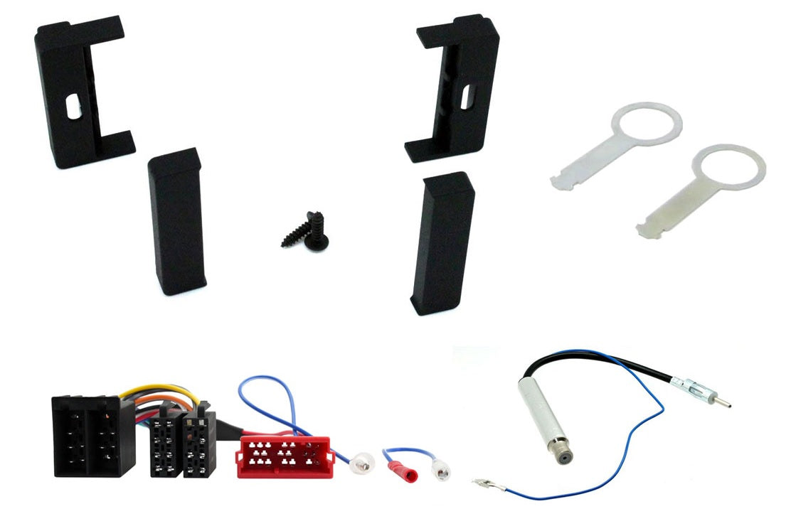 Audi TT 1998 - 2006 Single Din Fascia, ISO Wiring Harness, Aerial Adaptor Fitting Kit