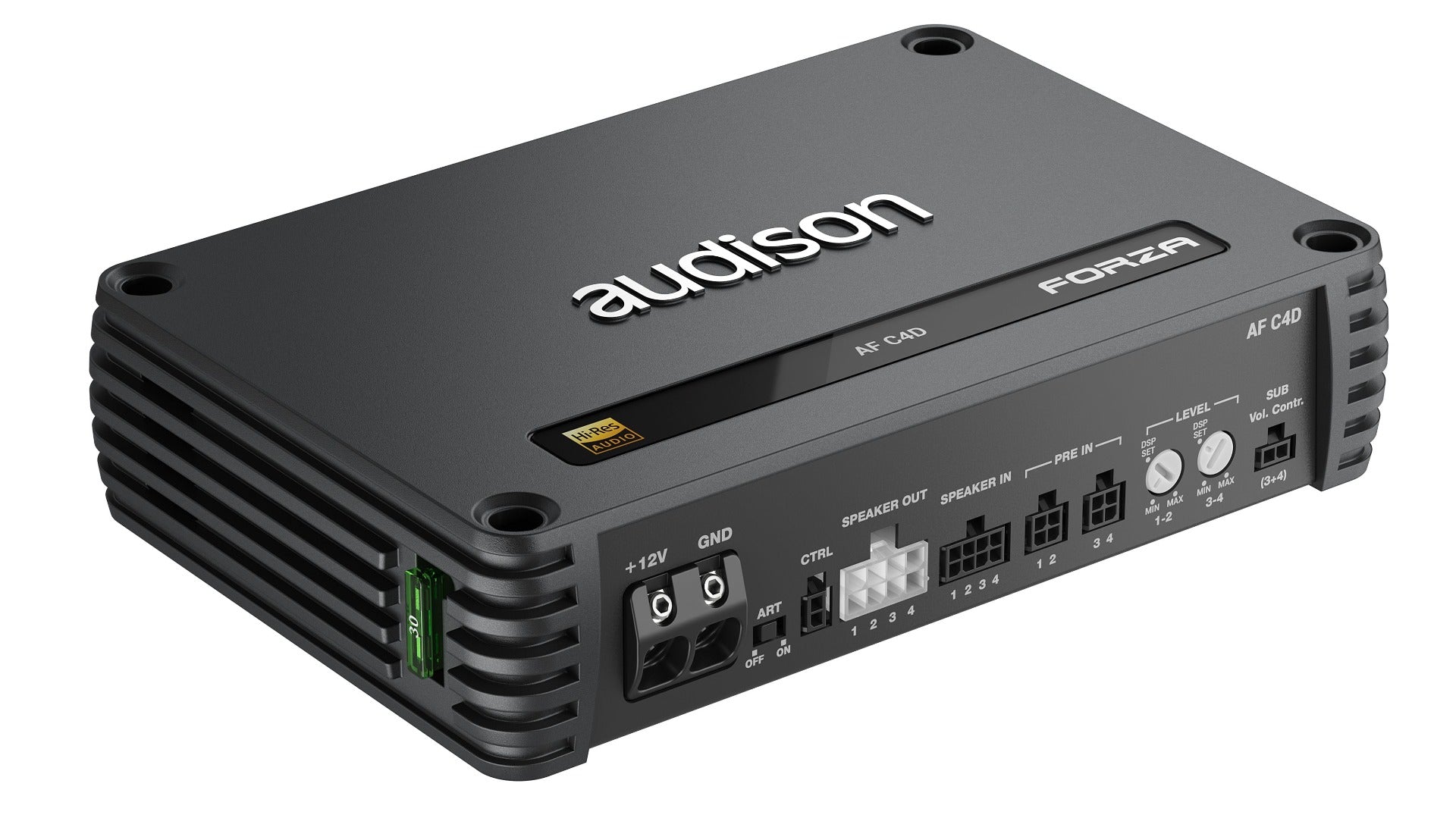 Audison Forza AF C4D Amplifier 600 W total power 4 x 150 W @ 2ohm D-class Fully Bridgeable