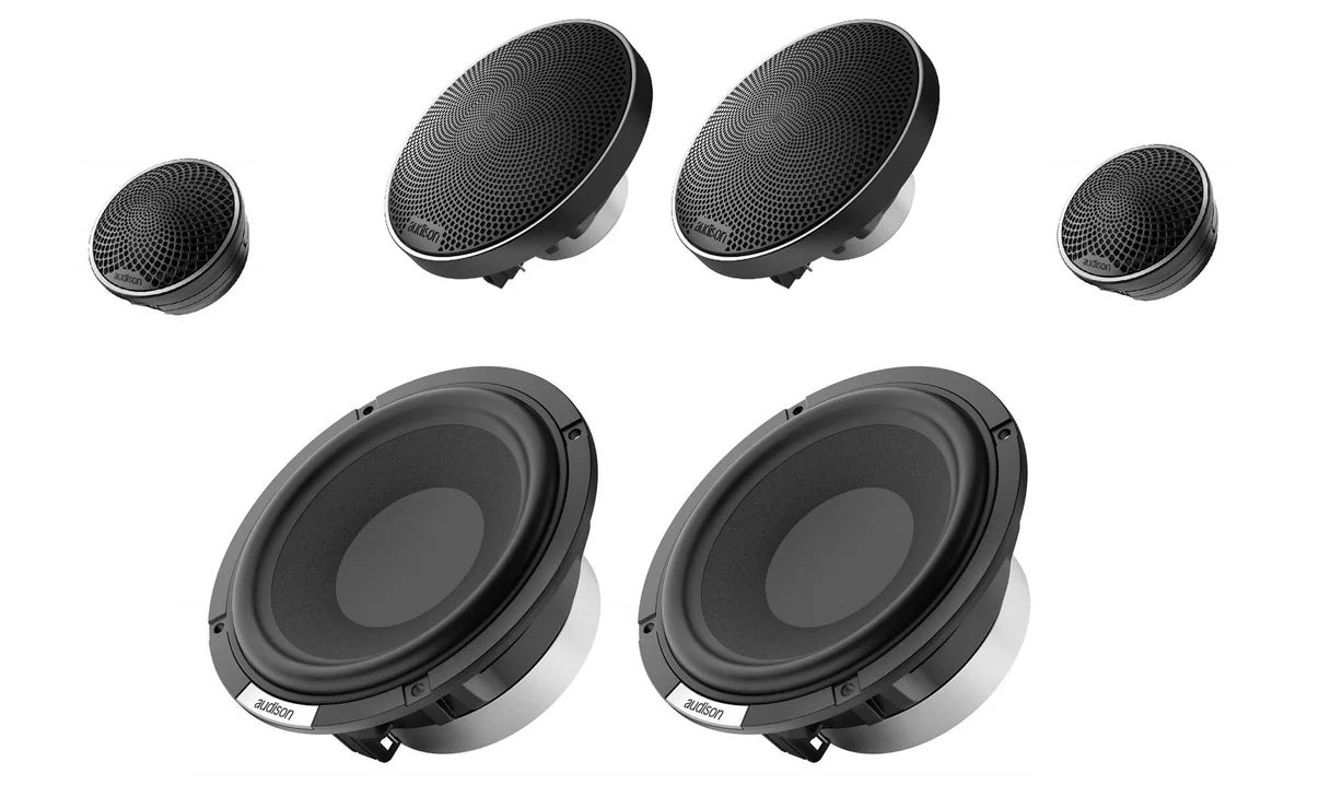 Audison VOCE II AVK 6A 3-Way Active 6.5 Inch 300w  Component Speaker System Pair
