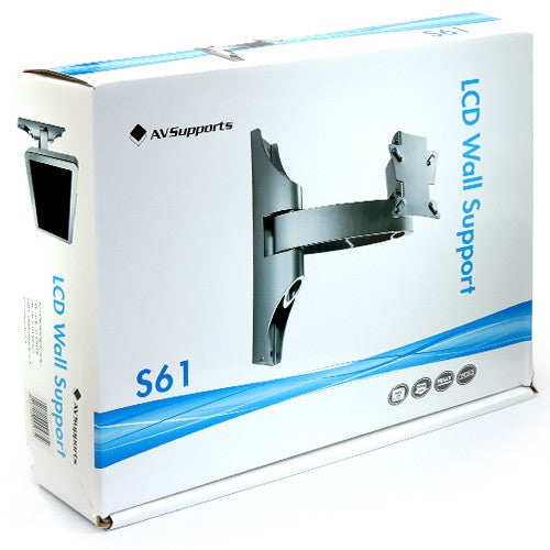 AV Supports S61 Swivel & Tilt Wall Bracket for 24-32" Screens - Black