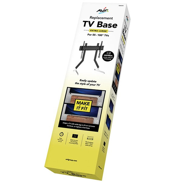 AVF QB600S Extra Large Replacement TV Base for Screens up to 100" 68kg