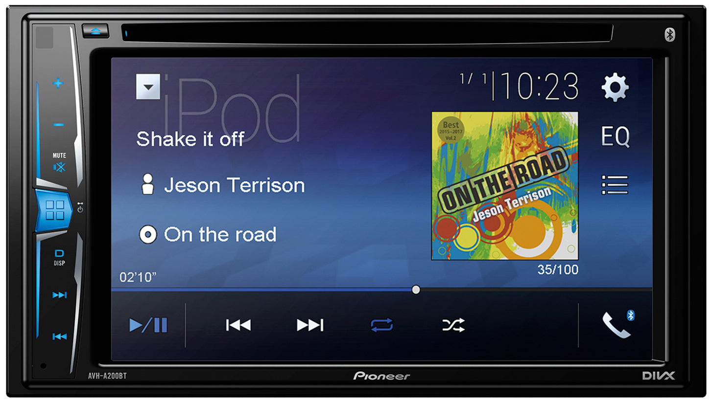 Pioneer AVH-A200BT - 6.2” Screen CD DVD MP3 Bluetooth iPhone Stereo