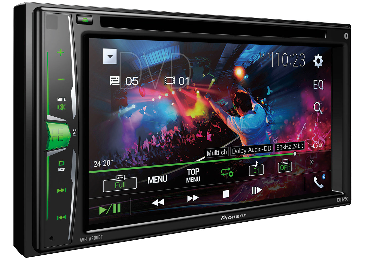 Pioneer AVH-A200BT - 6.2” Screen CD DVD MP3 Bluetooth iPhone Stereo