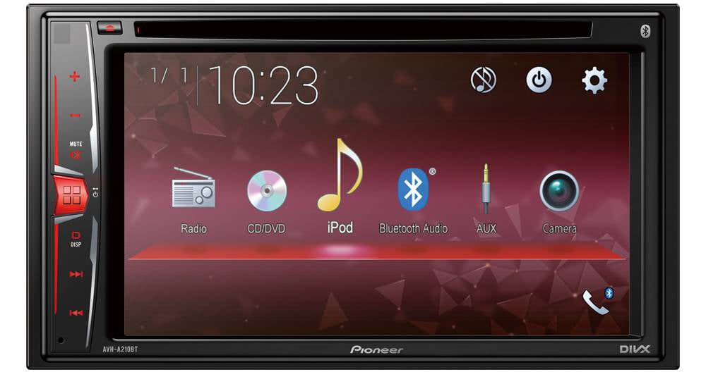 Pioneer AVH-A210BT - 6.2” Screen CD DVD MP3 Bluetooth iPhone Stereo ND-BC9 Camera