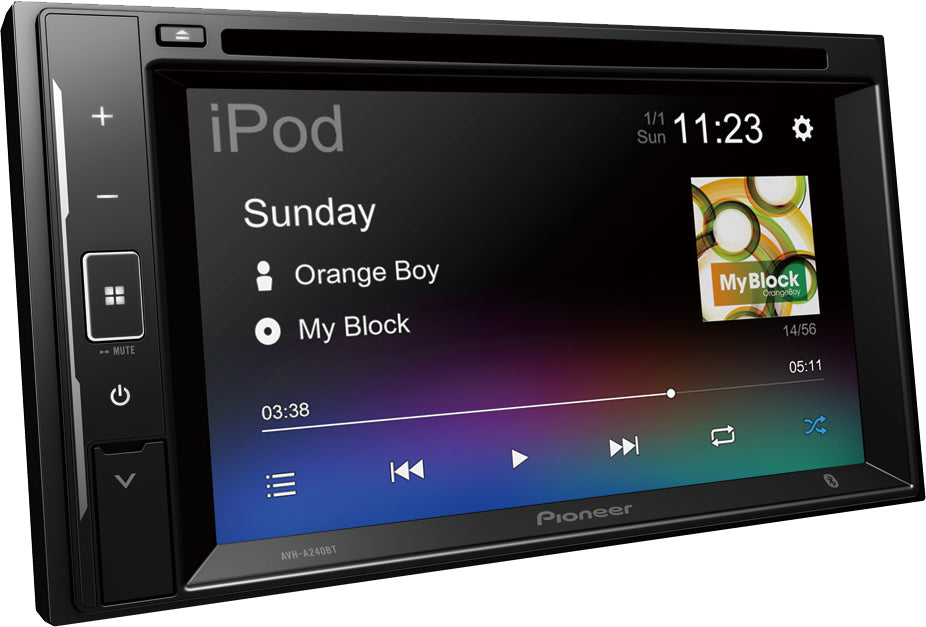 Pioneer AVH-A240BT 6.2” Double Din Touch Screen CD/DVD, Smartphone Mirroring, Bluetooth & USB + Rear View Camera