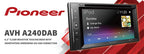 Pioneer AVH-A240DAB 6.2" Multimedia Player with Bluetooth, DAB/DAB+, Spotify & Siri Eyes Free Rear View Camera