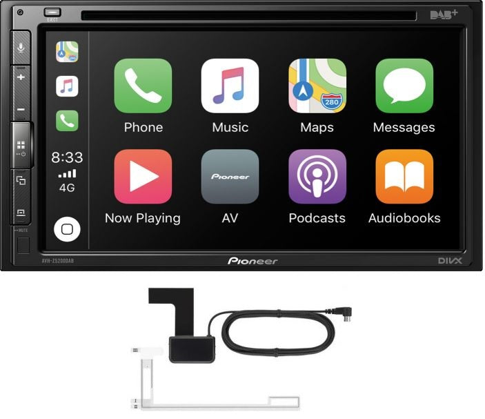 Pioneer AVH-Z5200DAB 6.8" Multimedia Player with Bluetooth, DAB/DAB+, Spotify & Siri Eyes Free +DAB Antenna