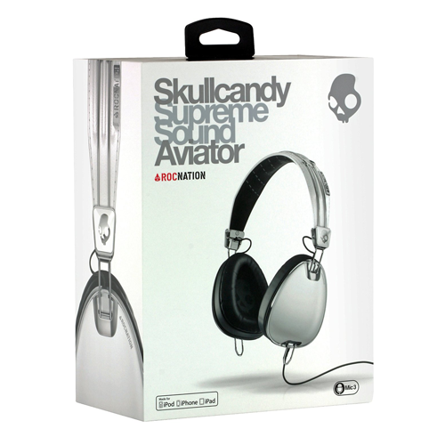 Skullcandy Aviator 2.0 Over-Ear Headphones with Mic - White