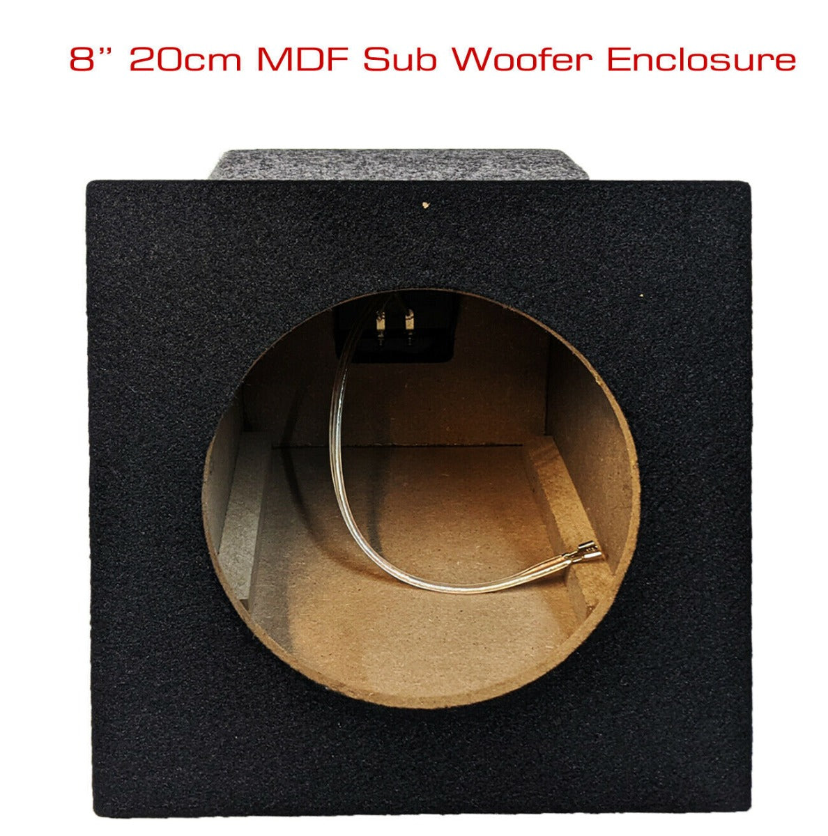 AVW 8" Inch 20cm Single Black Sealed Carpeted Subwoofer Sub MDF Box Bass Enclosure