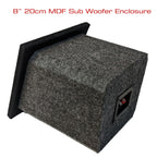 AVW 8" Inch 20cm Single Black Sealed Carpeted Subwoofer Sub MDF Box Bass Enclosure