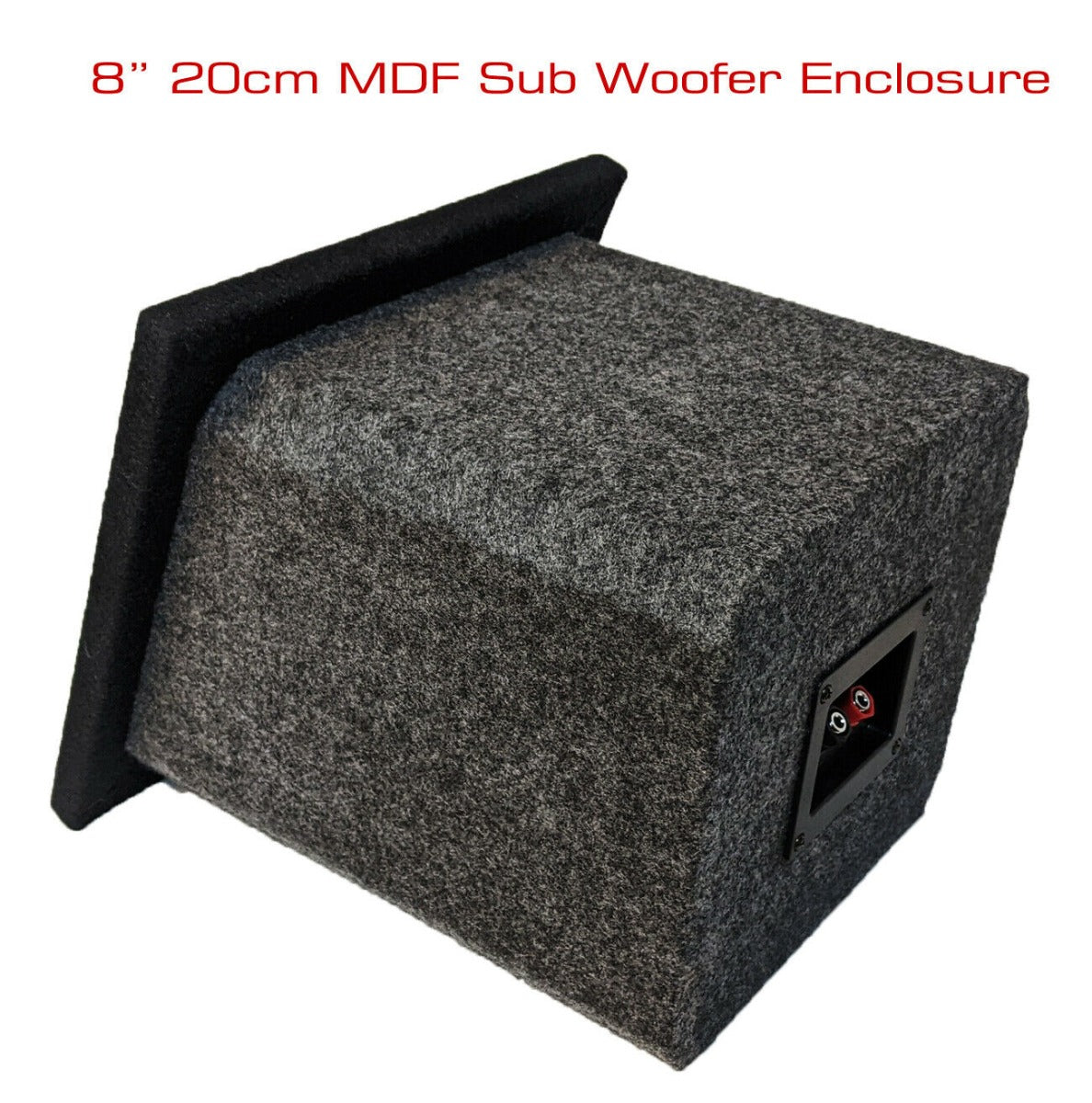 AVW 8" Inch 20cm Single Black Sealed Carpeted Subwoofer Sub MDF Box Bass Enclosure