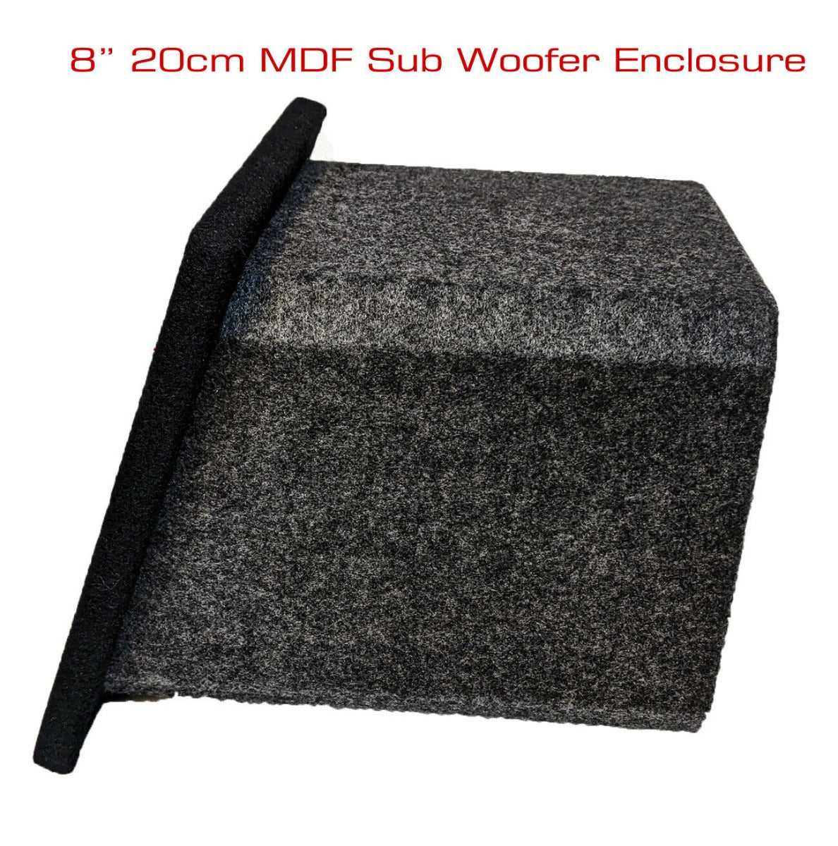 AVW 8" Inch 20cm Single Black Sealed Carpeted Subwoofer Sub MDF Box Bass Enclosure