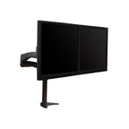 B-Tech BT7374 Twin Flat Screen Desk Mount with Double Arms in Black