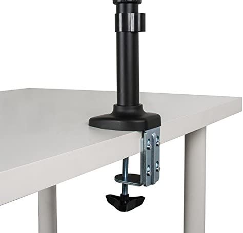 B-Tech BT7374 Twin Flat Screen Desk Mount with Double Arms in Graphite Black