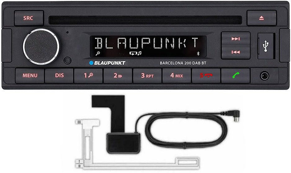 Blaupunkt BARCELONA 200DAB BT Bluetooth, CD/MP3, DAB Tuner, Handsfree, USB, Aux-In w/ DAB Aerial