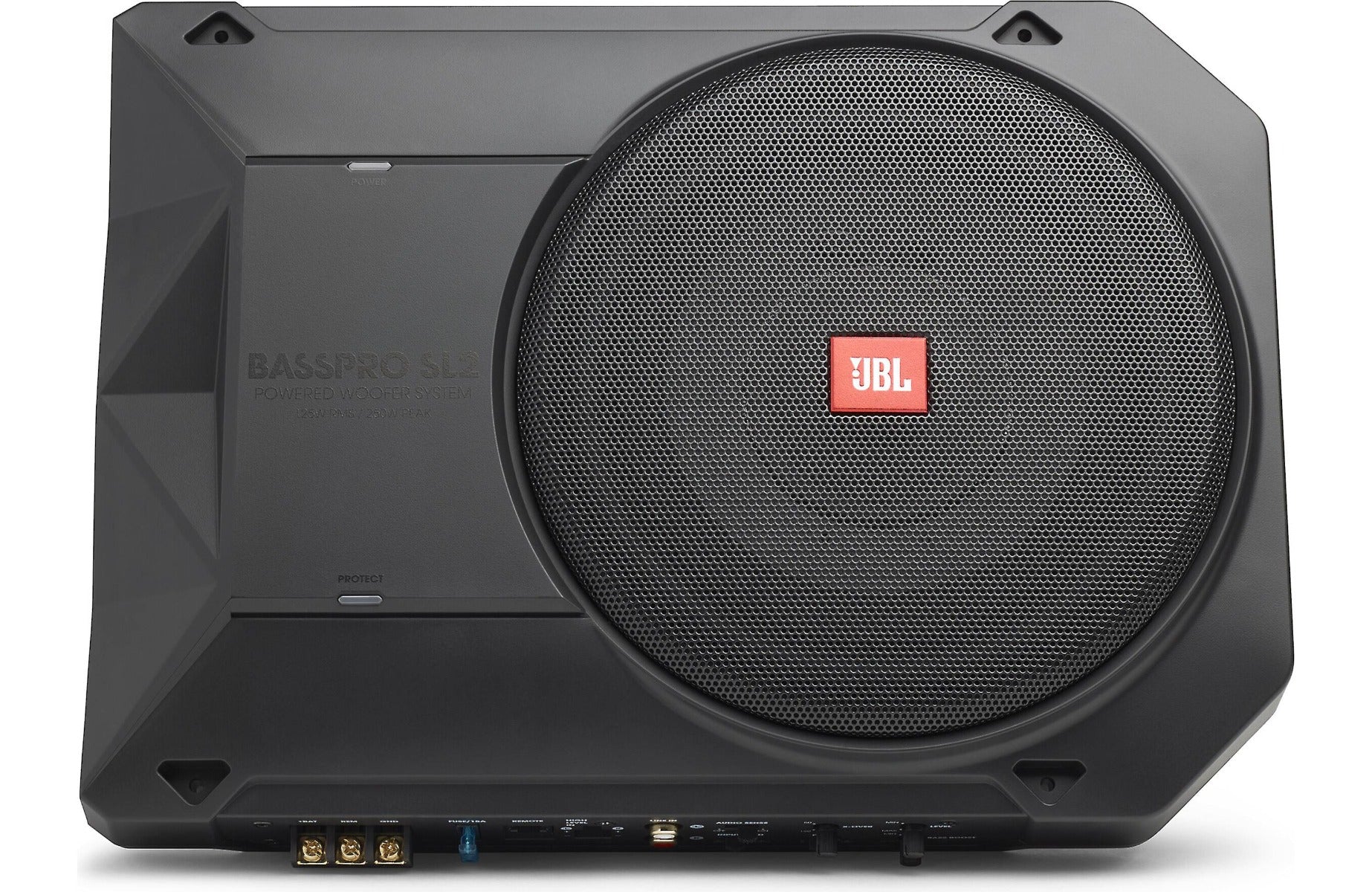 JBL BassPro SL2  8" Compact Powered Under-seat Subwoofer Enclosure with built in amp + kit