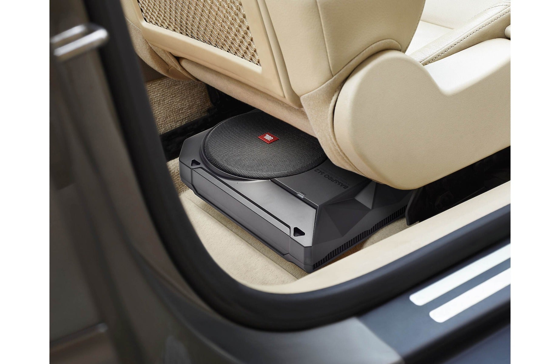 JBL BassPro SL2  8" Compact Powered Under-seat Subwoofer Enclosure with built in amp + kit