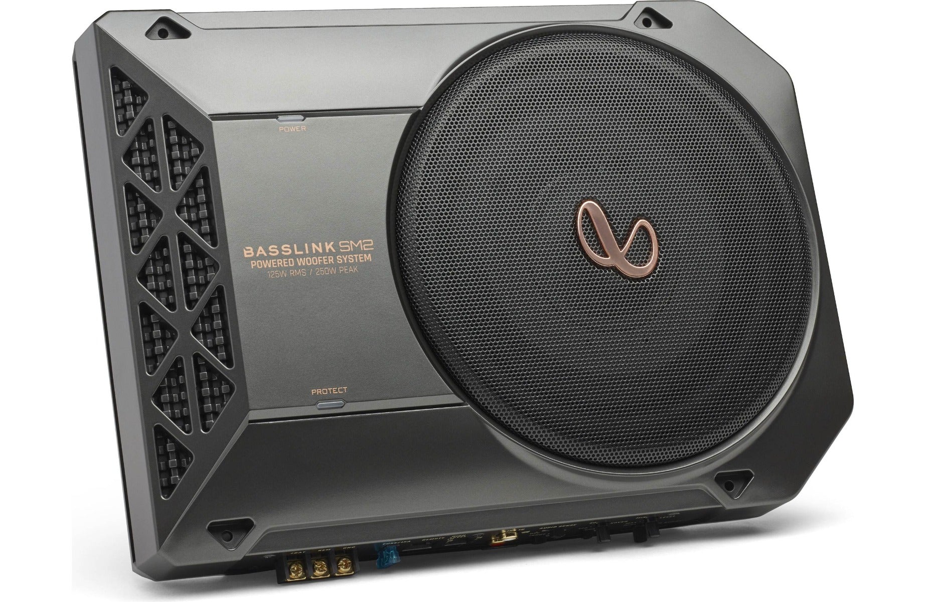 Infinity BassLink SM2 (SUBBLSM2AM) Compact 8" Powered Active Under-Seat Subwoofer w/ with 8-Gauge wiring kit