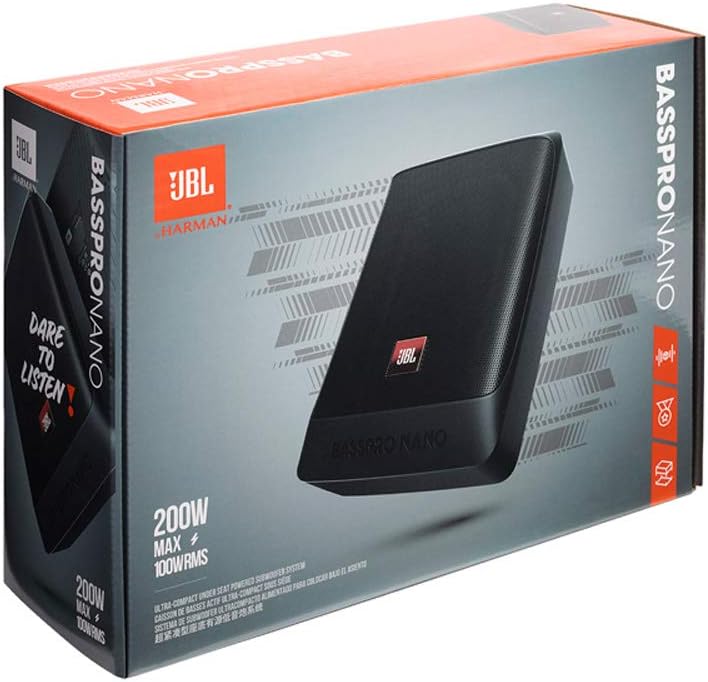 JBL BASSPRO LITE Ultra-Compact Active underseat subwoofer enclosure with built in amplifier
