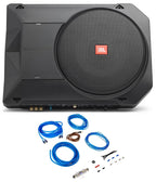 JBL BassPro SL2  8" Compact Powered Under-seat Subwoofer Enclosure with built in amp + kit