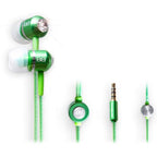 BassBuds BassBuds BBCC-GREEN Classic Green Crystaltronics In-Ear Earphones