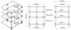 Norstone Bergen 2 4 Shelf for Hi-Fi Systems in Satin Black