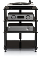 Norstone Bergen 2 4 Shelf for Hi-Fi Systems in Satin Black