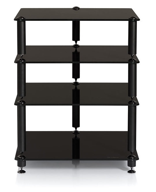 Norstone Bergen 2 4 Shelf for Hi-Fi Systems in Satin Black