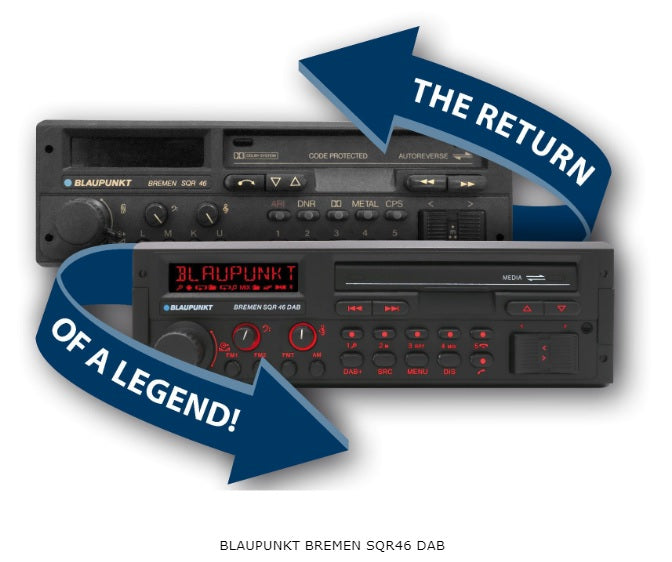 Blaupunkt Bremen SQR46 DAB+ Tuner, Bluetooth Handsfree Set, Retro Design Car Stereo