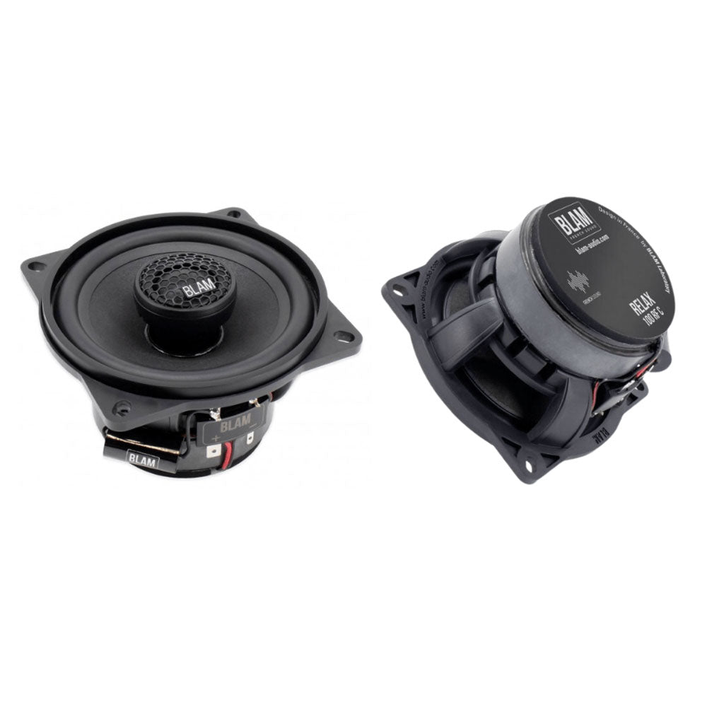 BLAM RELAX 100RFC 100mm 4 inch Hi-efficiency 2ohm, 2-Way Coaxial car audio speakers (PAIR) BL-100RFC